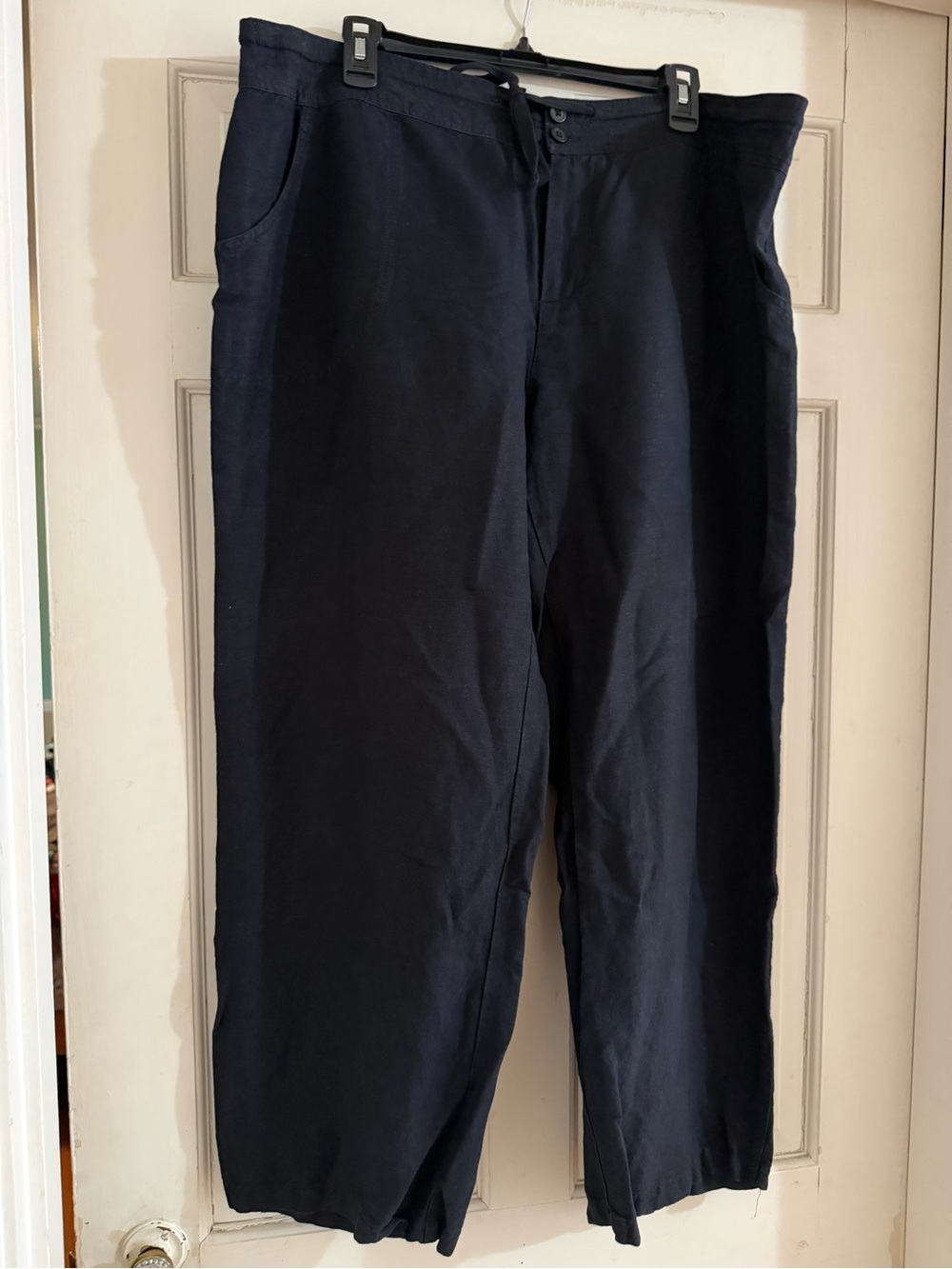 Coldwater Creek Navy Wide-Leg Capris